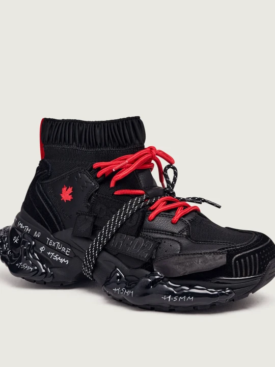 Zdjęcie produktu Dsquared2 Sneakersy Faster | zamsz | z dodatkiem skóry czarny