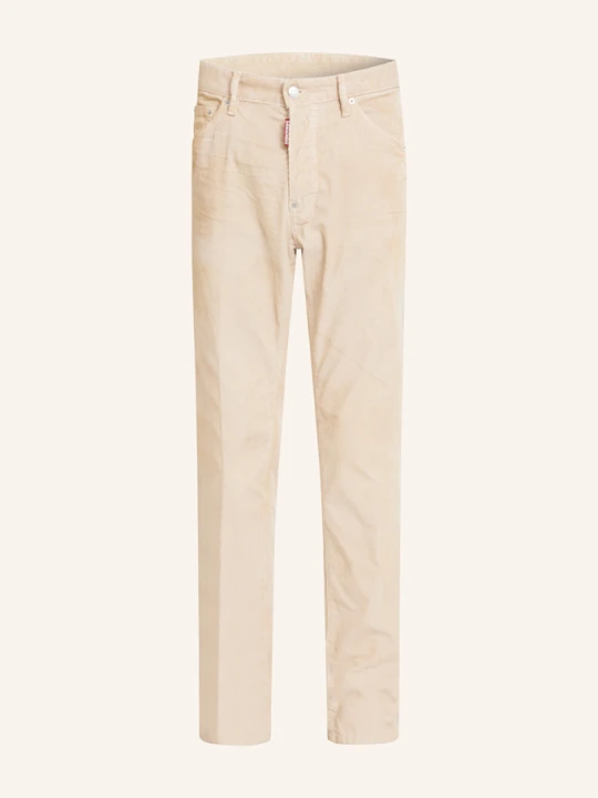 Zdjęcie produktu dsquared2 Spodnie Sztruksowe Straight Fit beige JASNOBRĄZOWY