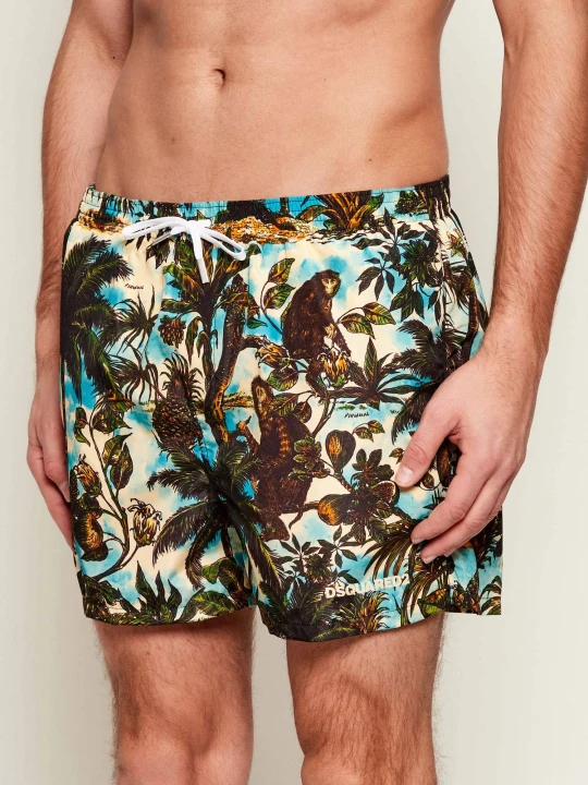 Zdjęcie produktu Dsquared2 Szorty kąpielowe SUNSET CHASER | Regular Fit zielony