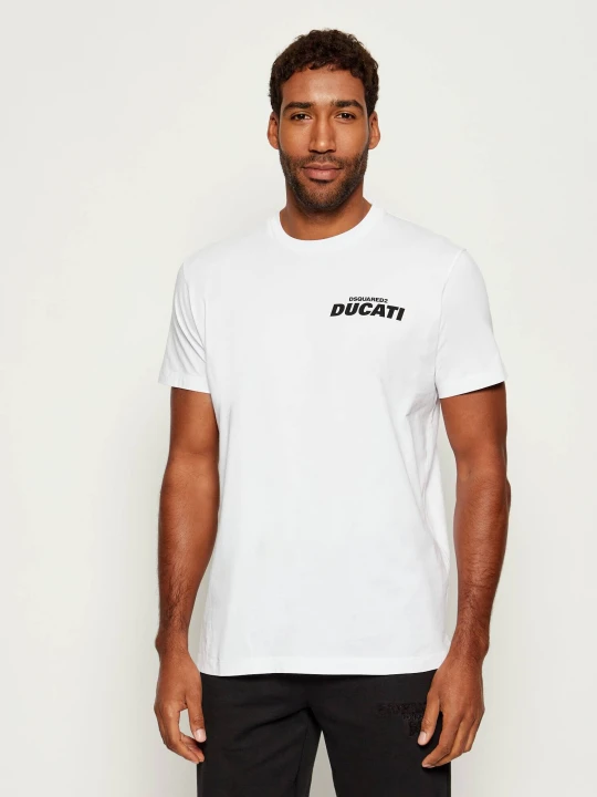 Zdjęcie produktu Dsquared2 T-shirt Dsquared2 x Ducati | Regular Fit biały