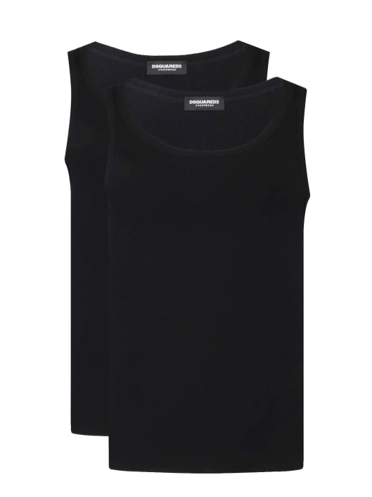 Zdjęcie produktu Dsquared2 Tank top 2-pack | Slim Fit czarny
