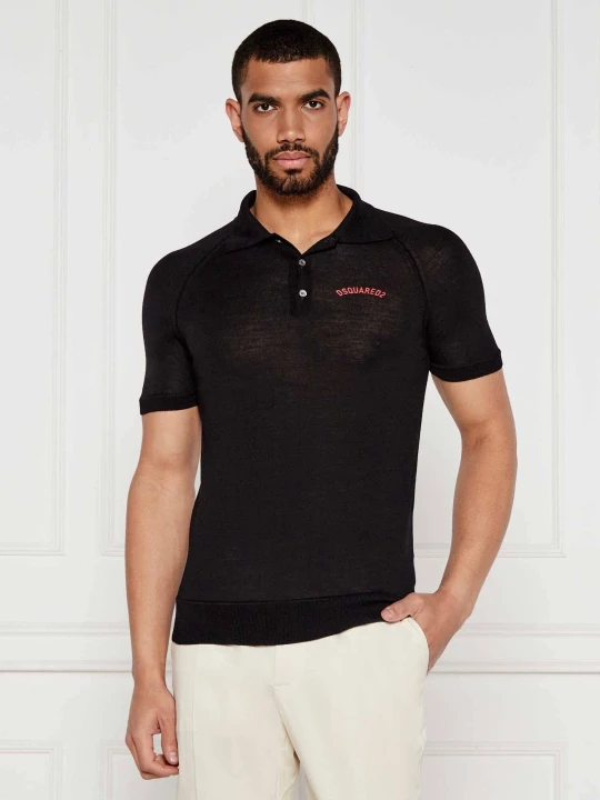 Zdjęcie produktu Dsquared2 Wełniany sweter | Regular Fit czarny