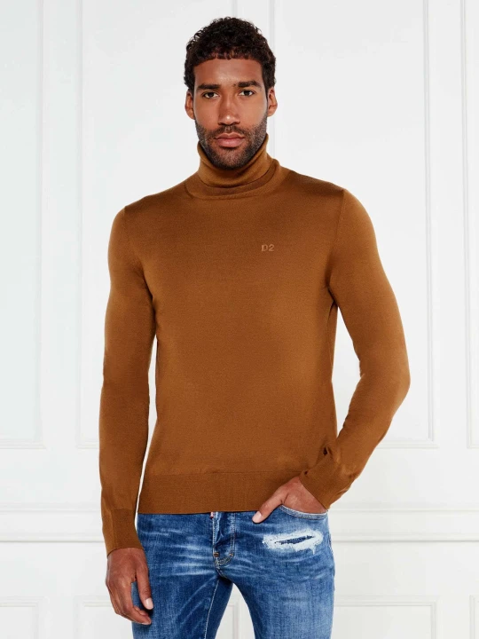 Zdjęcie produktu Dsquared2 Wełniany golf | Regular Fit brązowy
