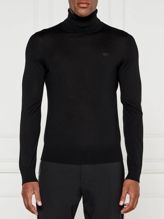 Zdjęcie produktu Dsquared2 Wełniany golf | Regular Fit czarny