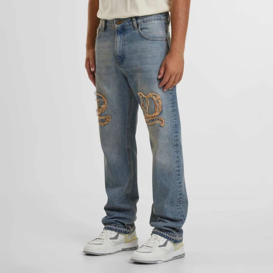 Zdjęcie produktu Durga Logo Straight Jeans 2Y Studios niebieski