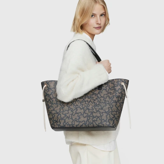 Zdjęcie produktu Duża Czarna Torba Z Rączkami Kaos Icon - Tous