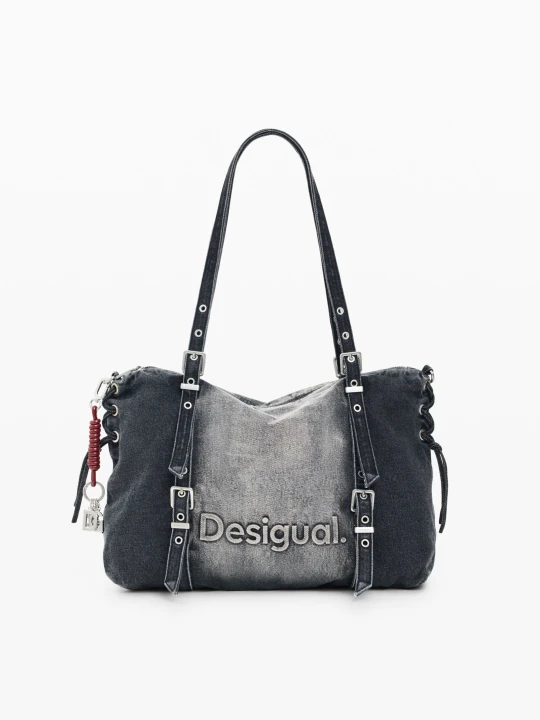 Zdjęcie produktu Duża dżinsowa torba Desigual czarny