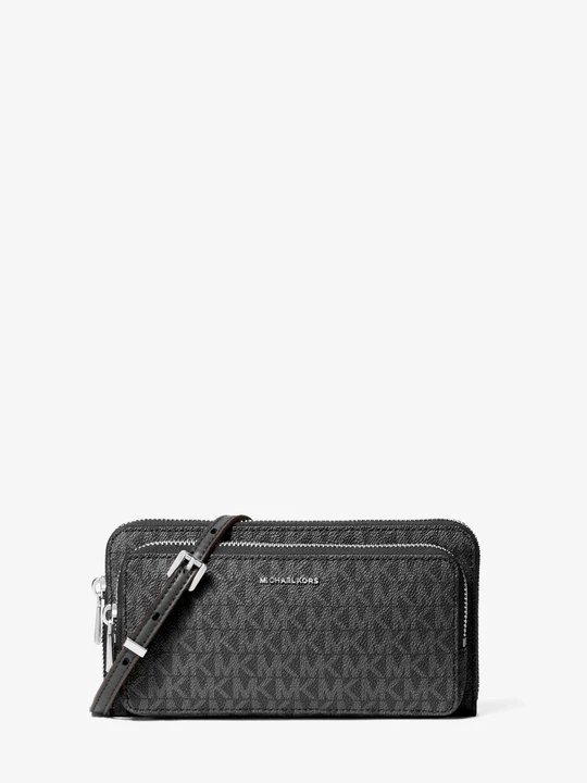 Zdjęcie produktu Duża podróżna torebka do przewieszenia przez ramię z charakterystycznym logo z kolekcji podróżnej Jet Set Michael Kors CZARNY (Czarny)