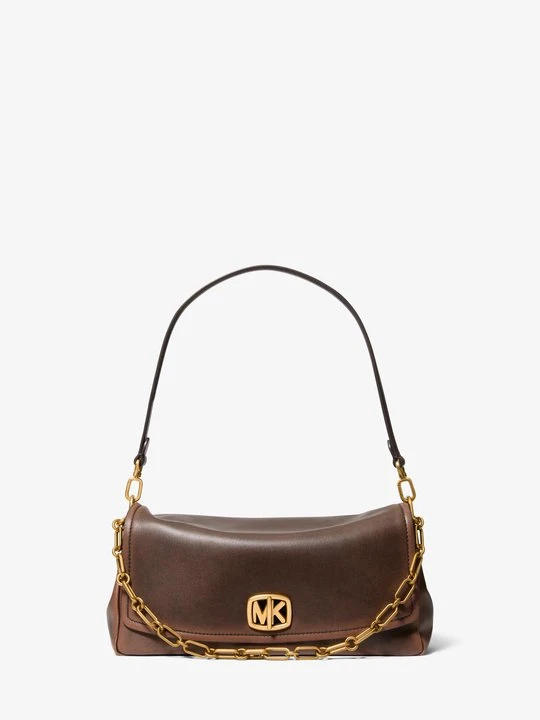 Zdjęcie produktu Duża skórzana torebka na ramię Bryant z odpinanym paskiem Michael Kors CZEKOLADOWY (Brązowy)