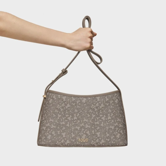 Zdjęcie produktu Duża Szarobrązowa Torebka Przez Ramię Kaos Mini Lines - Tous TAUPE