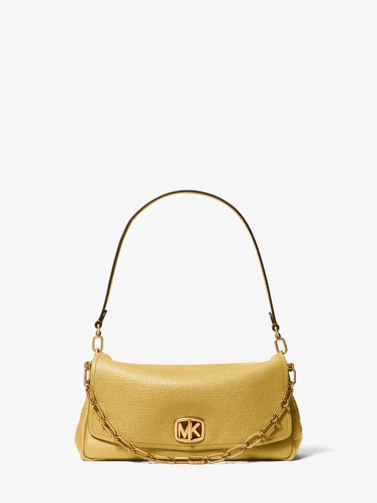 Zdjęcie produktu Duża teksturowana skórzana torebka na ramię Bryant z odpinanym paskiem Michael Kors CHARTREUSE (Zielony)