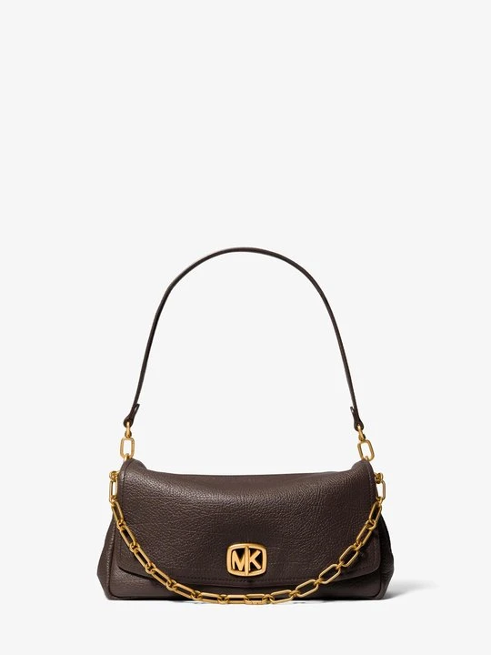 Zdjęcie produktu Duża teksturowana skórzana torebka na ramię Bryant z odpinanym paskiem Michael Kors CZEKOLADOWY (Brązowy)