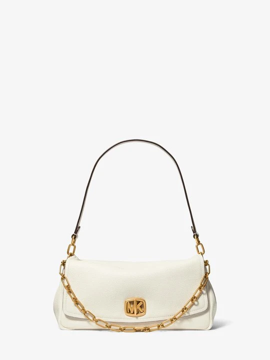 Zdjęcie produktu Duża teksturowana skórzana torebka na ramię Bryant z odpinanym paskiem Michael Kors SKORUPKA JAJKA (Naturalny)