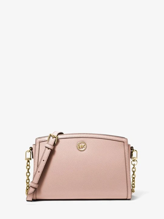 Zdjęcie produktu Duża torba do przewieszenia przez ramię Chantal ze skóry groszkowej Michael Kors ŁAGODNY RÓŻ (Różowy)