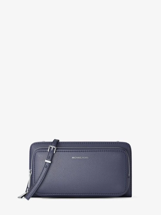 Zdjęcie produktu Duża torba do przewieszenia przez ramię Jet Set ze skóry groszkowej Michael Kors NIEBIESKI FORMALNY (Niebieski)