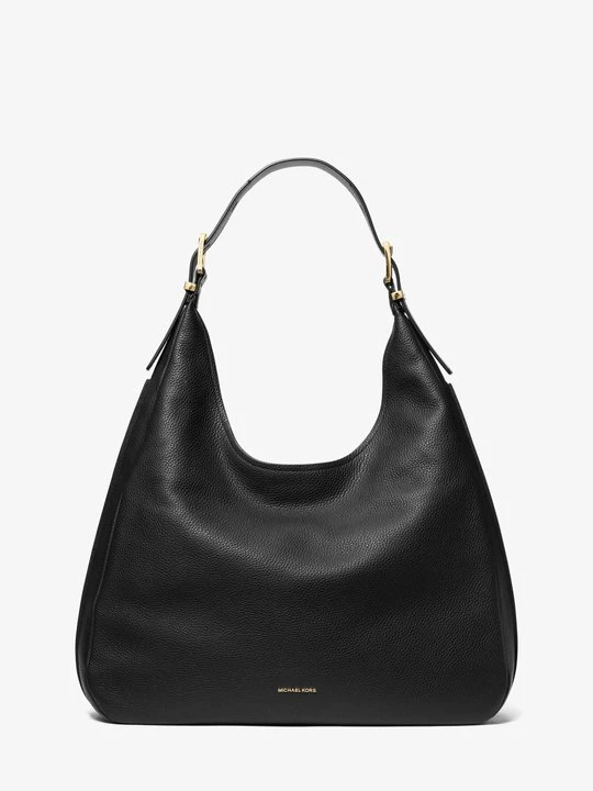 Zdjęcie produktu Duża torba hobo na ramię Nolita ze skóry groszkowej Michael Kors CZARNY (Czarny)