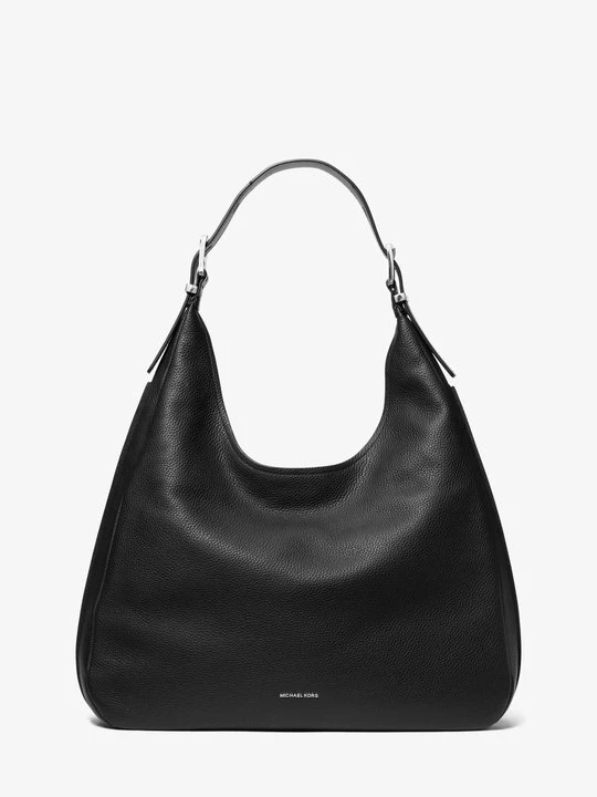 Zdjęcie produktu Duża torba hobo na ramię Nolita ze skóry groszkowej Michael Kors CZARNY (Czarny)