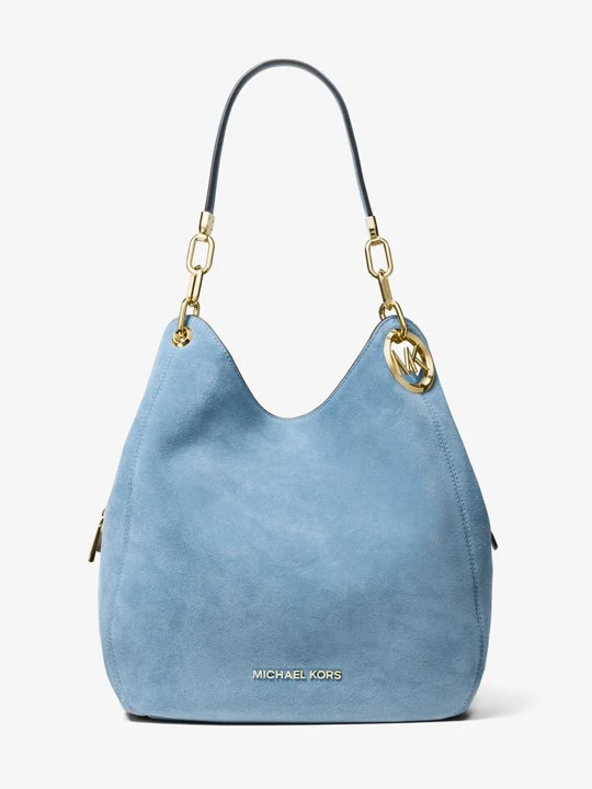 Zdjęcie produktu Duża torba na ramię Lillie z zamszu Michael Kors CHAMBRAY (Niebieski)