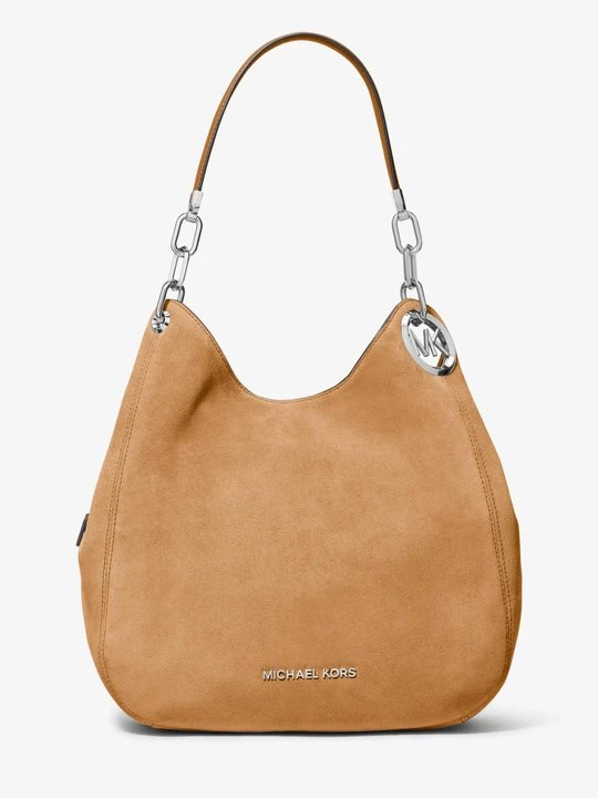 Zdjęcie produktu Duża torba na ramię Lillie z zamszu Michael Kors ORZECHOWY (Brązowy)