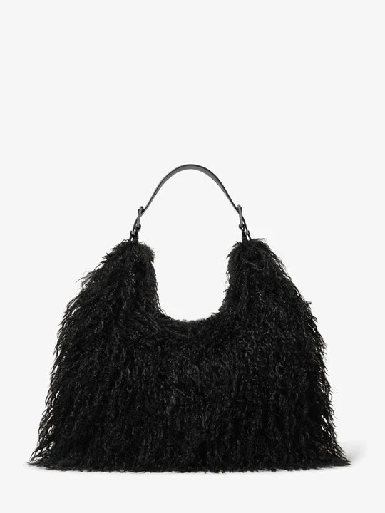 Zdjęcie produktu Duża torba na ramię Nolita z syntetycznej wełny strzyżonej Michael Kors CZARNY (Czarny)