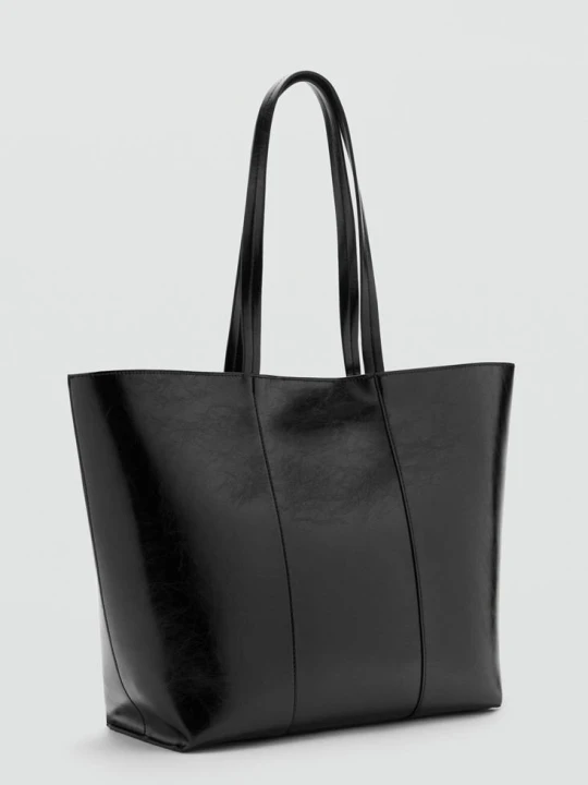 Zdjęcie produktu Duża torba shopper czarny - Kobieta - Rozmiar uniwersalny - MANGO
