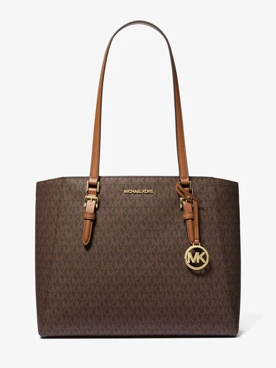 Zdjęcie produktu Duża torba tote Charlotte 3 w 1 z charakterystycznym logo Michael Kors BRĄZOWY (Brązowy)