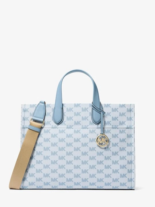 Zdjęcie produktu Duża torba tote Gigi z żakardowym logo Michael Kors CHAMBRAY (Niebieski)