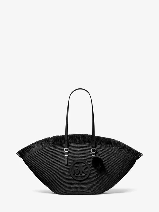 Zdjęcie produktu Duża torba tote Isa w kształcie wachlarza z szydełkowanej ręcznie tkaniny Michael Kors