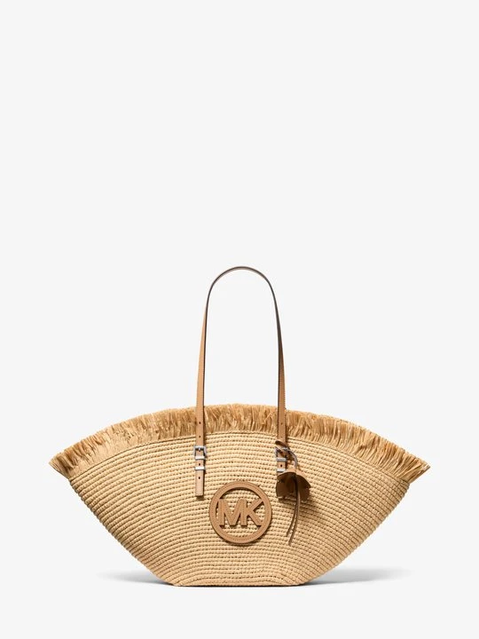 Zdjęcie produktu Duża torba tote Isa w kształcie wachlarza z szydełkowanej ręcznie tkaniny Michael Kors