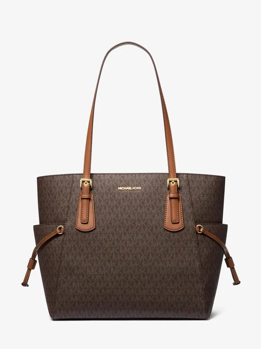 Zdjęcie produktu Duża torba tote Voyager z charakterystycznym logo Michael Kors BRĄZOWY (Brązowy)