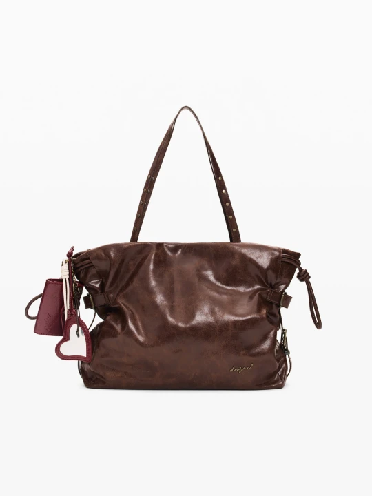 Zdjęcie produktu Duża torba typu shopper Desigual brązowy