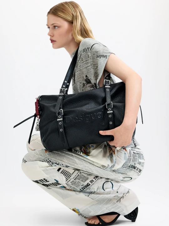 Zdjęcie produktu Duża torba typu shopper Desigual czarny
