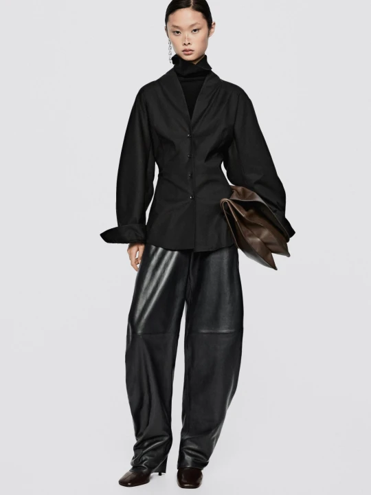 Zdjęcie produktu Duża Torba Z Klapką – Limited Edition - Czekoladowy - Massimo Dutti - Female
