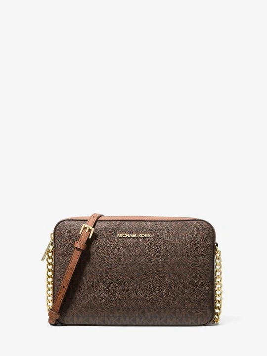 Zdjęcie produktu Duża torebka do przewieszenia przez ramię Jet Set z nadrukowanym logo Michael Kors BRĄZOWY (Brązowy)