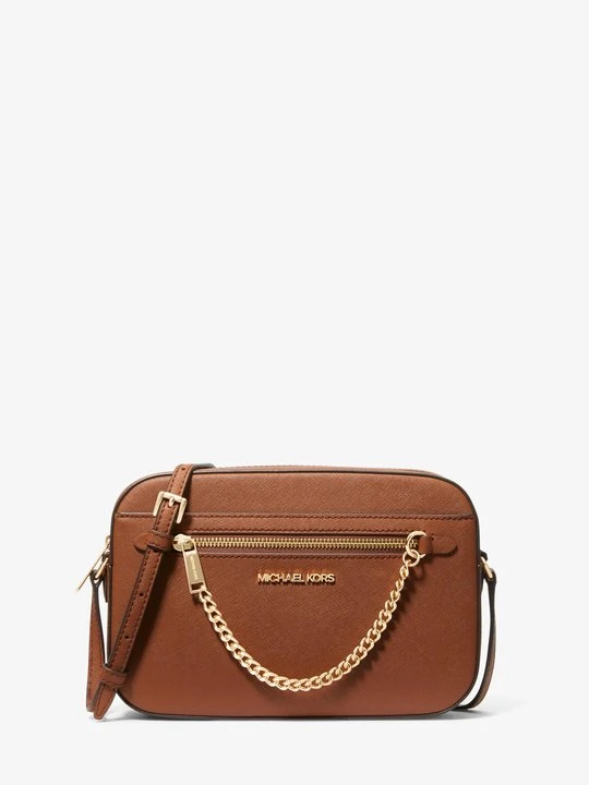 Zdjęcie produktu Duża torebka do przewieszenia przez ramię Jet Set ze skóry saffiano Michael Kors BRĄZOWY (Brązowy)