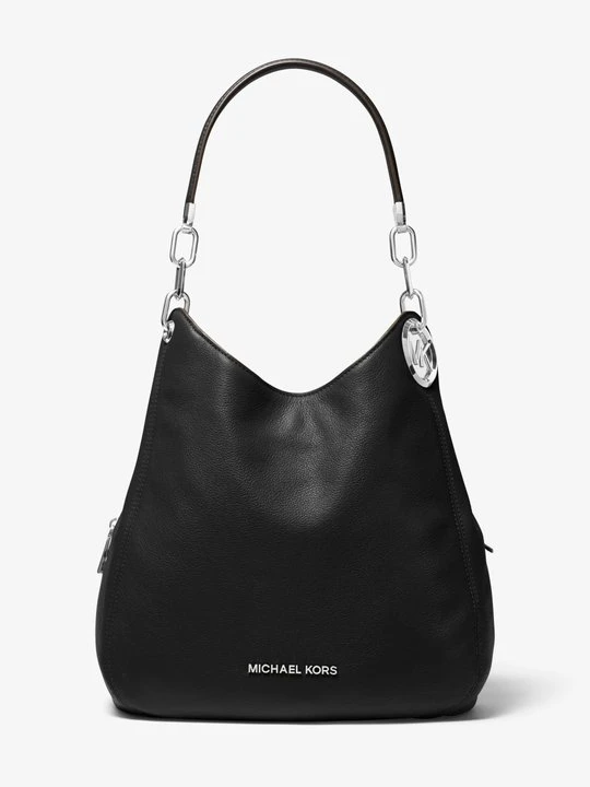 Zdjęcie produktu Duża torebka na ramię Lillie ze skóry groszkowej Michael Kors CZARNY (Czarny)