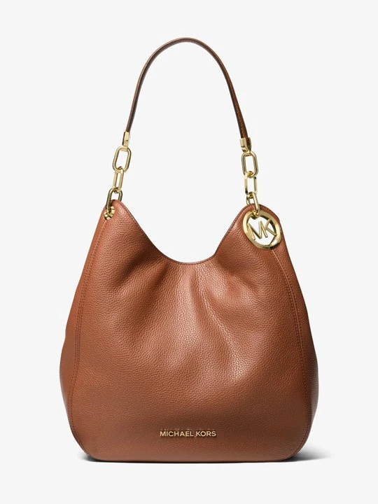 Zdjęcie produktu Duża torebka na ramię Lillie ze skóry groszkowej Michael Kors BRĄZOWY (Brązowy)