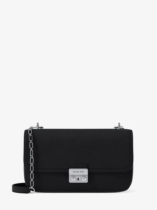 Zdjęcie produktu Duża torebka na ramię Tribeca ze skóry groszkowej Michael Kors CZARNY (Czarny)