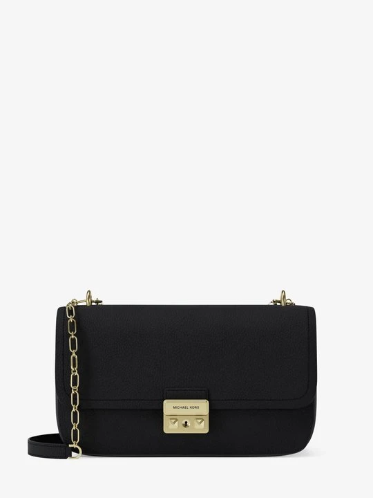 Zdjęcie produktu Duża torebka na ramię Tribeca ze skóry groszkowej Michael Kors CZARNY (Czarny)