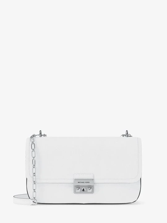 Zdjęcie produktu Duża torebka na ramię Tribeca ze skóry groszkowej Michael Kors OPTYCZNA BIEL (Biały)