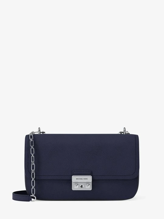 Zdjęcie produktu Duża torebka na ramię Tribeca ze skóry groszkowej Michael Kors NIEBIESKI FORMALNY (Niebieski)