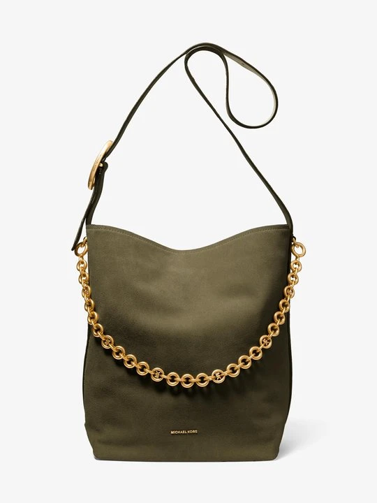 Zdjęcie produktu Duża zamszowa torba tote Nolita Michael Kors LODEN (Zielony)