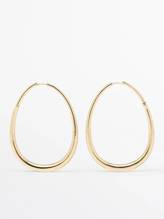Zdjęcie produktu Duże Kolczyki Koła Xl - Złoty - Massimo Dutti - Female