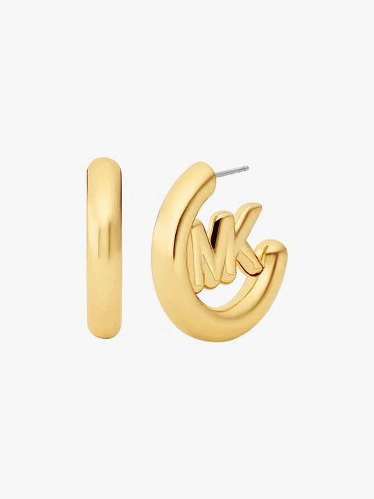 Zdjęcie produktu Duże kolczyki koła z logo Michael Kors ZŁOTY (Złoty)