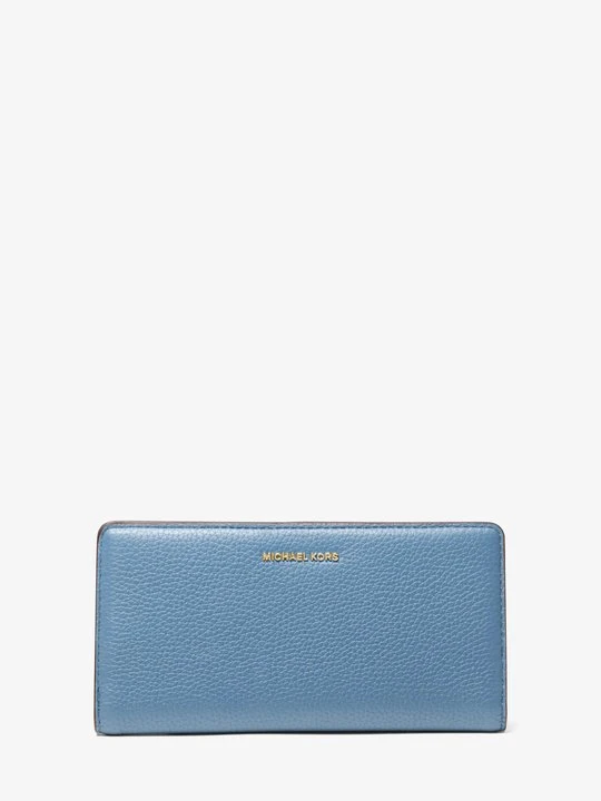 Zdjęcie produktu Duży portfel Bryant ze skóry groszkowej z zapięciem na zatrzask z przodu Michael Kors FRANCUSKI NIEBIESKI (Niebieski)