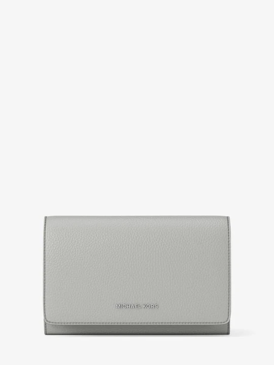 Zdjęcie produktu Duży portfel Jet Set ze skóry groszkowej Michael Kors KAMIENNOSZARY (Szary)