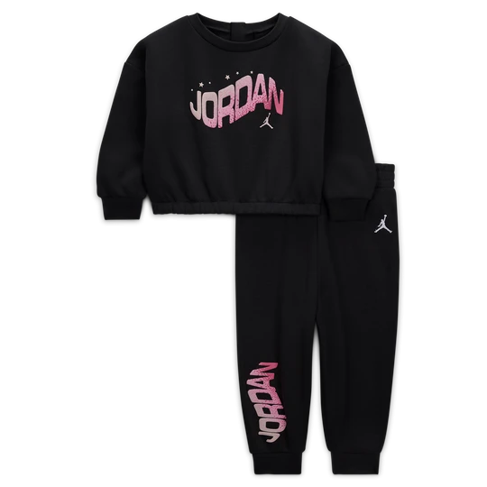 Zdjęcie produktu Dwuczęściowy dzianinowy zestaw dla niemowląt Jordan Jumpman Club (3–6 M) - Czerń