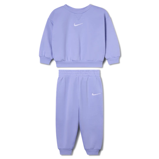 Zdjęcie produktu Dwuczęściowy dzianinowy zestaw z bluzą dla niemowląt (12–24 M) Nike Essential - Fiolet