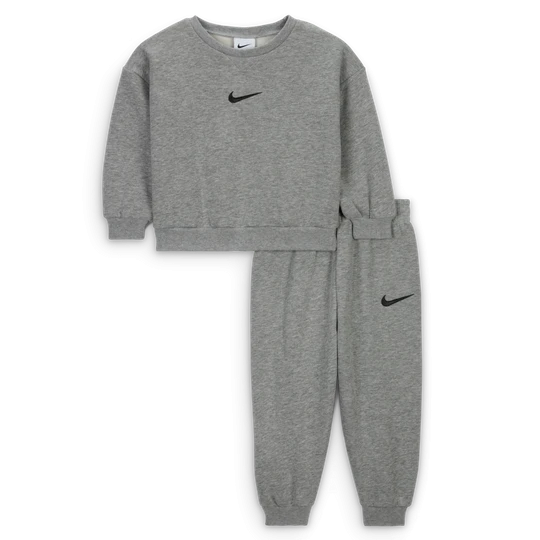 Zdjęcie produktu Dwuczęściowy dzianinowy zestaw z bluzą dla niemowląt (12–24 M) Nike Essential - Szary