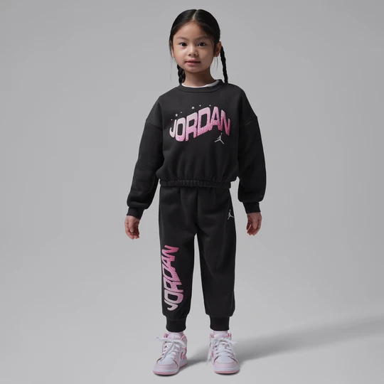 Zdjęcie produktu Dwuczęściowy zestaw dla małych dzieci Bubble Fleece Jordan Jumpman Club - Czerń